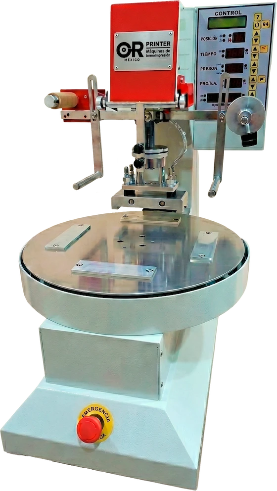 OR Printer 5080 Prensa de Hot Stamping Semiautomática Bandeja Revolver